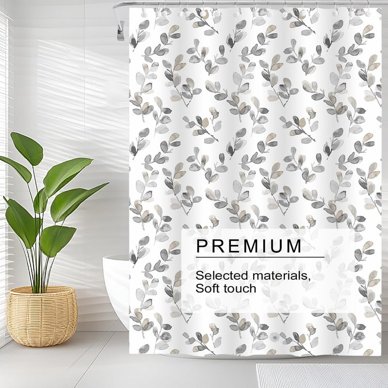 TIKABC Shower Curtain Liner, 4G PEVA Shower Liner, Plastic Waterproof Shower Curtains, with Grommet Holes and 3 Magnetic Weights(Mimosa) - Image 2